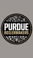 Purdue Boilers disk design on silver