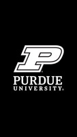 The Purdue University logo on a black background