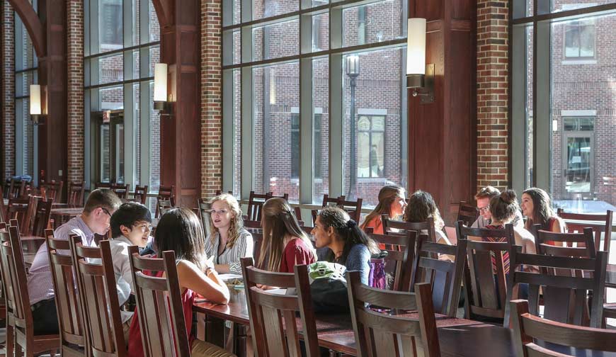 Students in the Honors college Great Hall