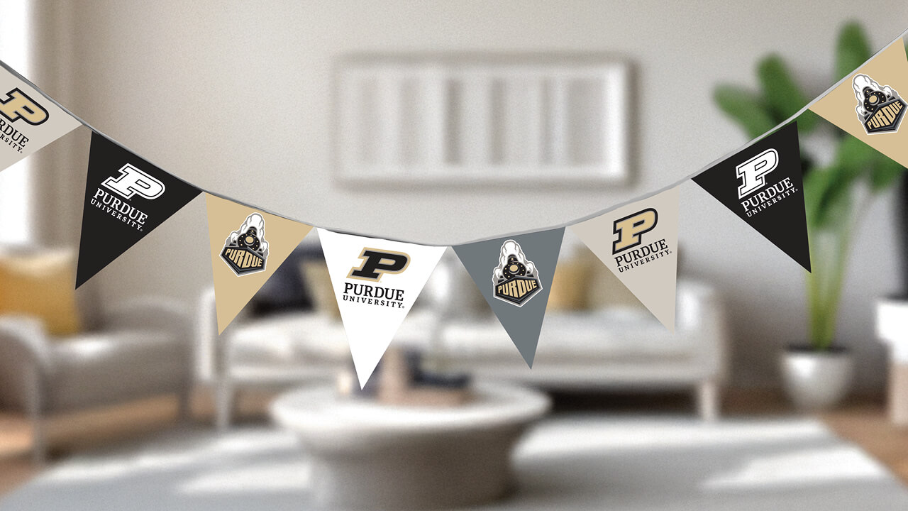 Purdue pennant banner.