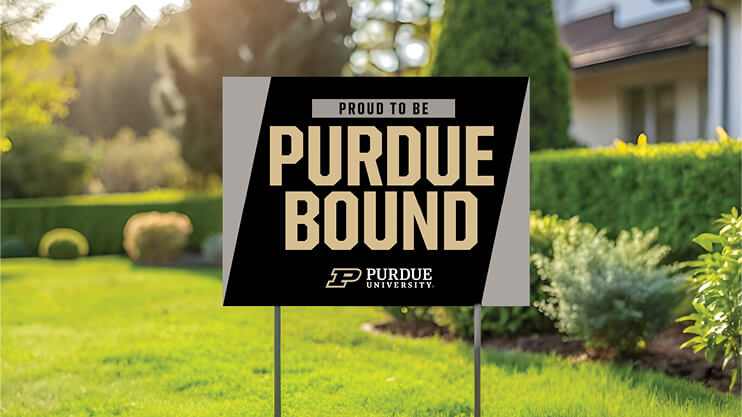 Purdue Bound yard sign.