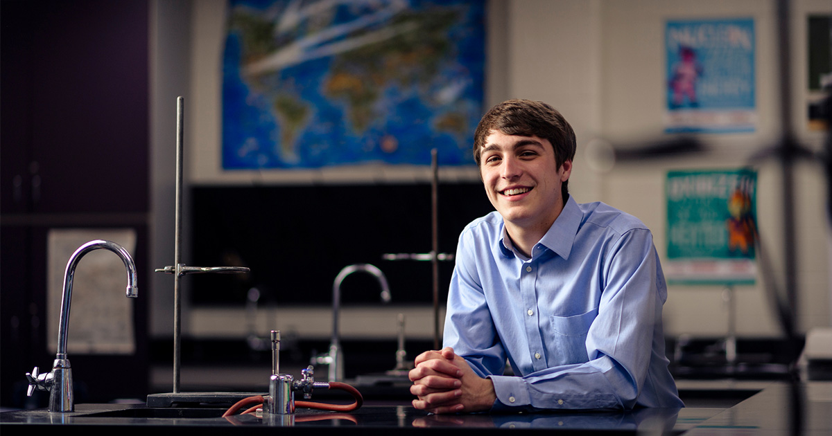 Bailey Leoppold smiling in classroom