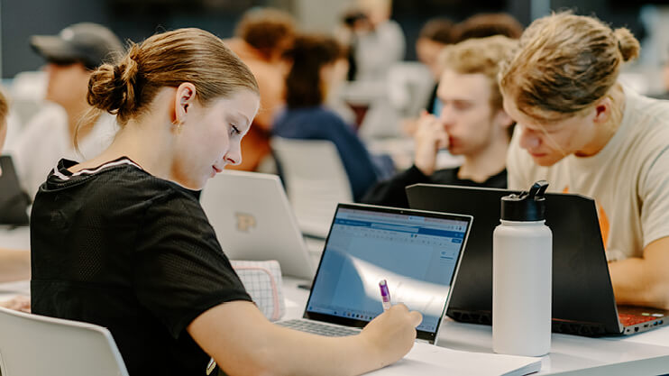 Students studying.