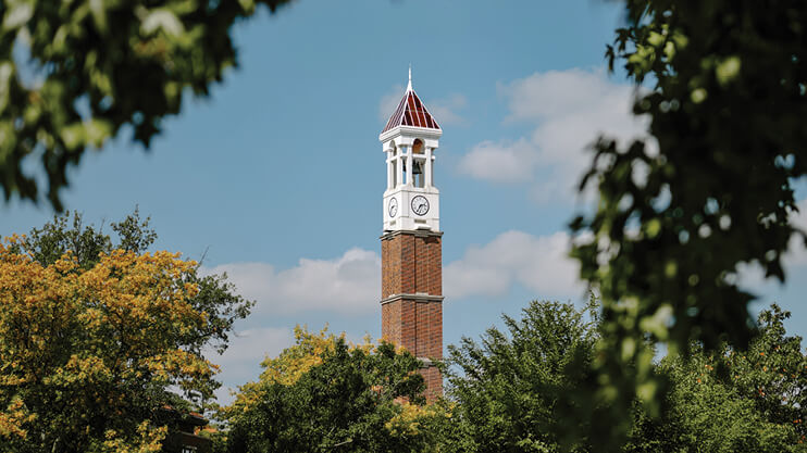 Purdue University bell tower.